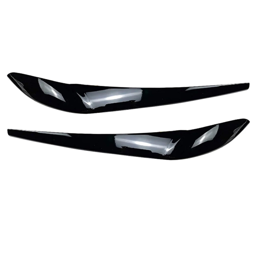 2Pcs Car Front Headlight Eyebrow Eyelid Cover Trim Compatible For Bmw X3 F25 X4 F26 20142017(Glossy ) Black 6493810808142