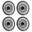 4 Pcs Wheel Rim Skin Cover Hub Silver Universal 15 5