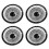4 Pcs Wheel Rim Skin Cover Hub Silver Universal 15 10
