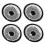 4 Pcs Wheel Rim Skin Cover Hub Silver Universal 15 8
