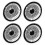 4 Pcs Wheel Rim Skin Cover Hub Silver Universal 15 4