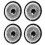4 Pcs Wheel Rim Skin Cover Hub Silver Universal 15 6
