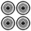 4 Pcs Wheel Rim Skin Cover Hub Silver Universal 15 1