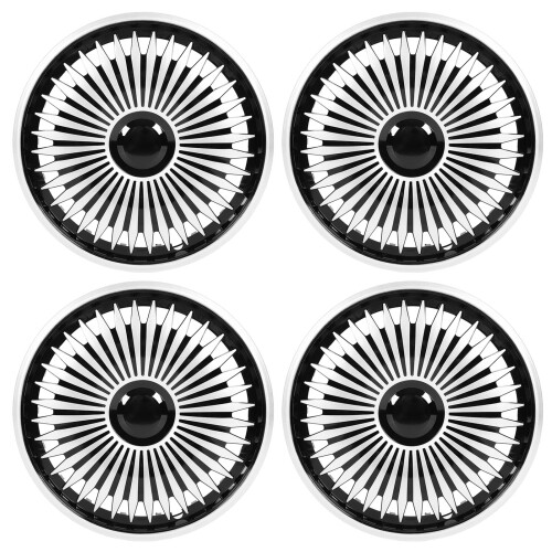 4 Pcs Wheel Rim Skin Cover Hub Silver Universal 15
