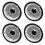 4 Pcs Wheel Rim Skin Cover Hub Silver Universal 15 3
