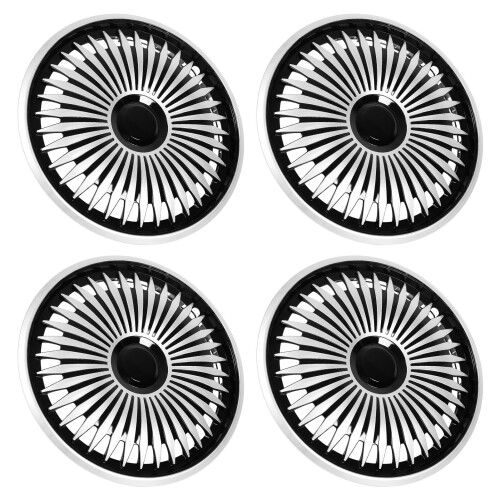 4 Pcs Wheel Rim Skin Cover Hub Silver Universal 15 2