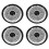 4 Pcs Wheel Rim Skin Cover Hub Silver Universal 15 2