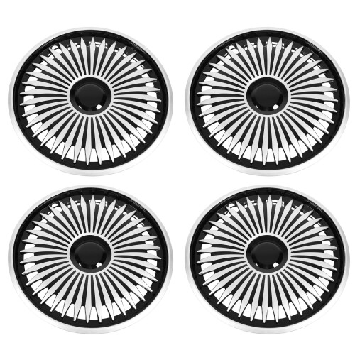 4 Pcs Wheel Rim Skin Cover Hub Silver Universal 15 1