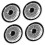 4 Pcs Wheel Rim Skin Cover Hub Silver Universal 15 9