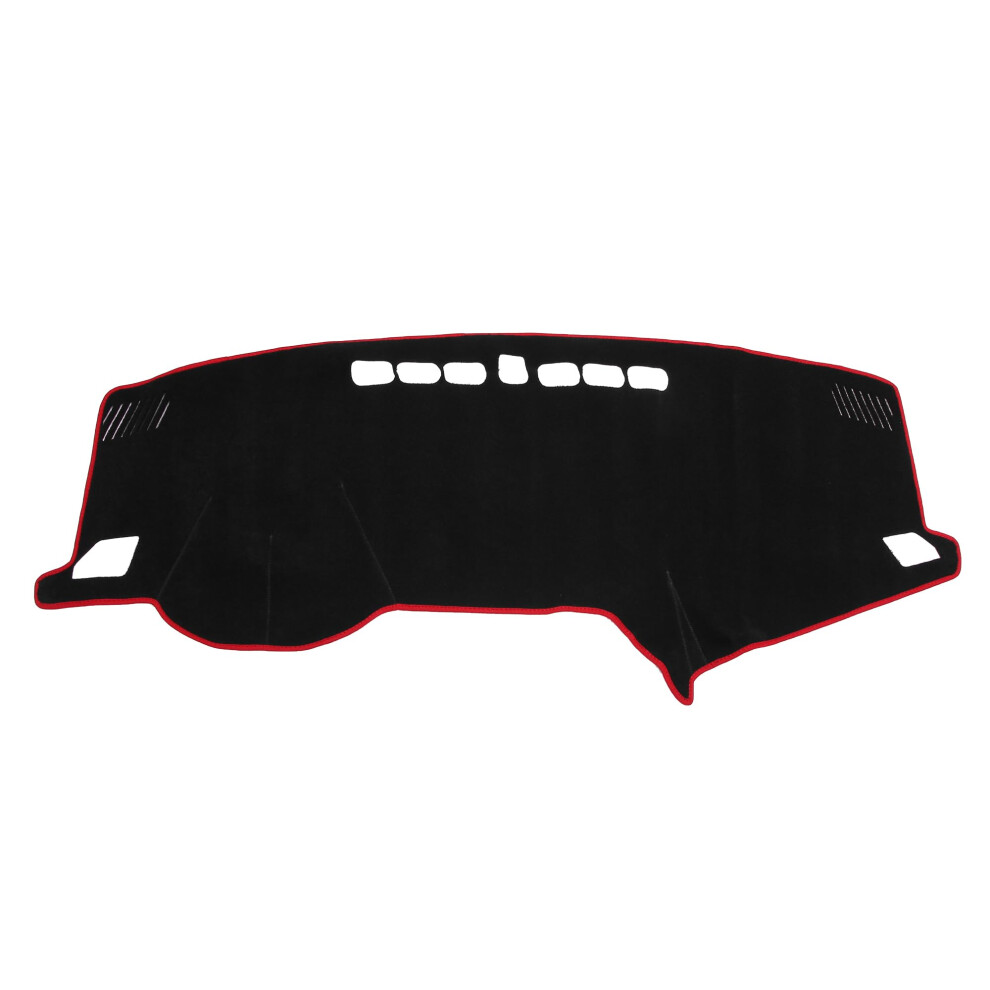 Dashboard Cover Compatible For Hyundai Sonata 20152019, Nonslip Polyester Dash Cover Mat Dash Board Protector Cover Black/Red 6493810873195