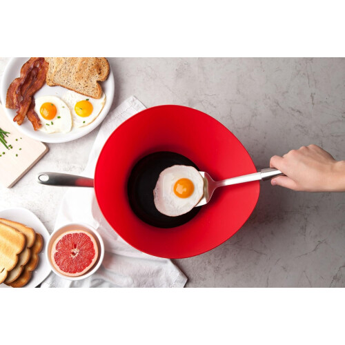 8 Small Red Splatter Guards for Cooking and Frying 1