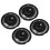 4 Pcs 16in Wheel Hub Cap Black Fully Wrap Rim 10