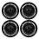 4 Pcs 16in Wheel Hub Cap Black Fully Wrap Rim 1