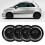 4 Pcs 16in Wheel Hub Cap Black Fully Wrap Rim 11