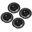 4 Pcs 16in Wheel Hub Cap Black Fully Wrap Rim 3