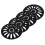 4 Pcs 15in Wheel Hub Cap Glossy Black Wheel Hub 5