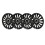 4 Pcs 15in Wheel Hub Cap Glossy Black Wheel Hub 8