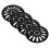 4 Pcs 15in Wheel Hub Cap Glossy Black Wheel Hub 6