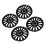 4 Pcs 15in Wheel Hub Cap Glossy Black Wheel Hub 10