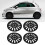4 Pcs 15in Wheel Hub Cap Glossy Black Wheel Hub 12