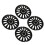 4 Pcs 15in Wheel Hub Cap Glossy Black Wheel Hub 7