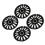 4 Pcs 15in Wheel Hub Cap Glossy Black Wheel Hub 2
