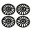 4 Pcs 15in Wheel Hub Cap Glossy Black Wheel Hub 3