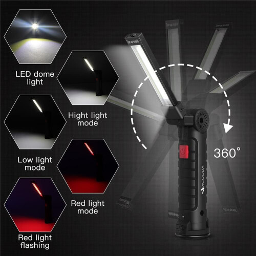 4 Pack LED USB C Rechargeable Flashlights for Car Engines Repair and Emergency 2