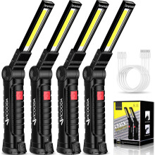 4 Pack LED USB C Rechargeable Flashlights for Car Engines Repair and Emergency