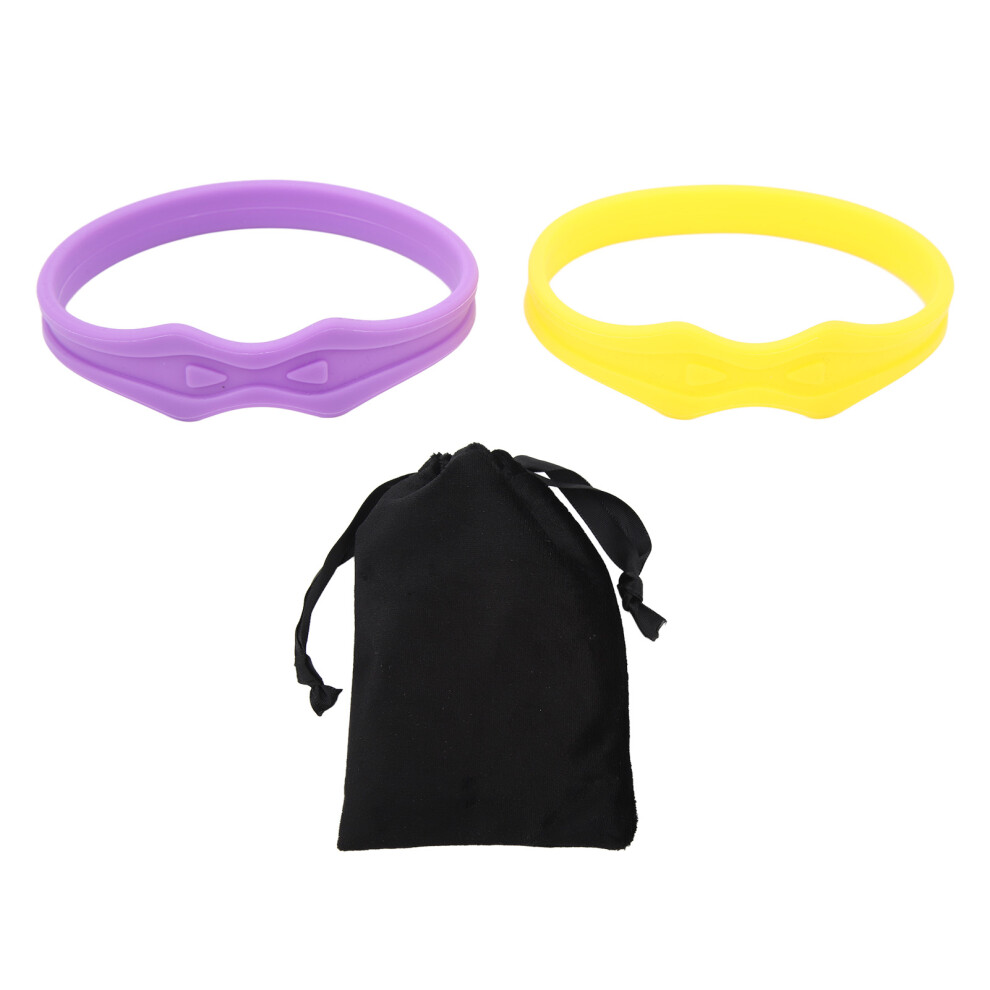 Yellow/Purple 2Pcs Patella Knee Strap Silicone Tendon Support