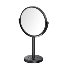 Matte Black Makeup Mirror for Counter Top with 360 Degrees Rotation