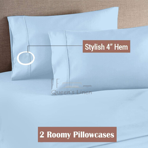 Set of Split King Sheet Set for Sleep Number Bed with Split Head Flex Sheets King 34 Inch Down (4 Pcs) 2