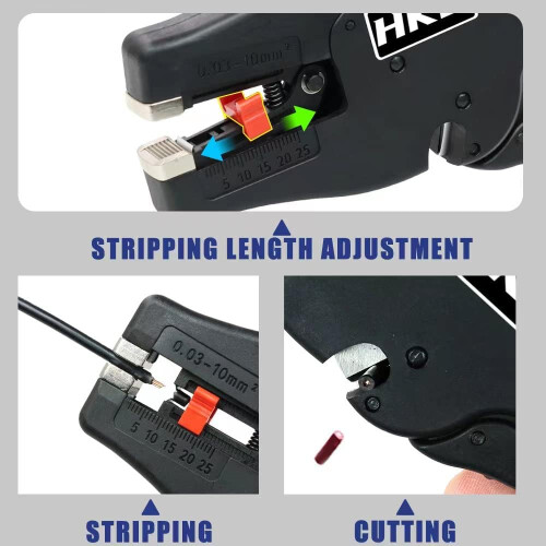 Automatic 2 in 1 Wire Stripper Tool for Wire Stripping & Cutting with Length Range 0.25-1 Inch 2
