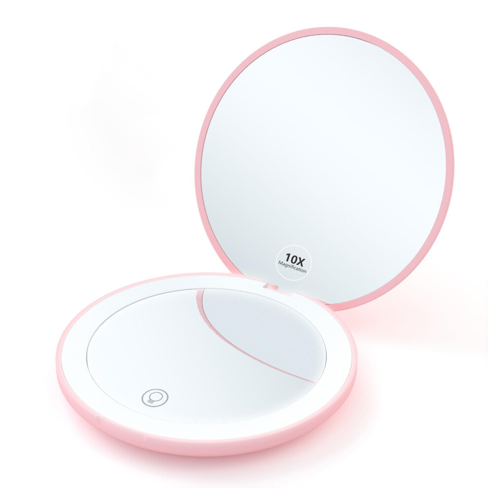 Compact Rechargeable Travel Makeup Mirror Convenient 3.5inch