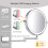 LED Wall Mounted Makeup Mirror Double Sided Swivel Extendable for Cosmetic Vanity 8' Matte Black 2