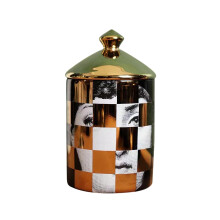 Big Eye Starry Sky Ceramic Aromatherapy Candle Jar for Home Decorative Bottler