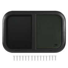 RV Sliding Window 700 X 500 mm Black Aluminum
