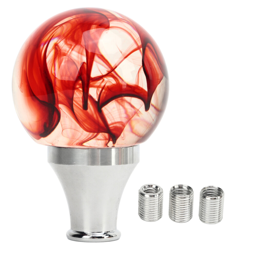 Jdm Style Gear Shift Knob With 3 Adapters Round Red 9121376839757