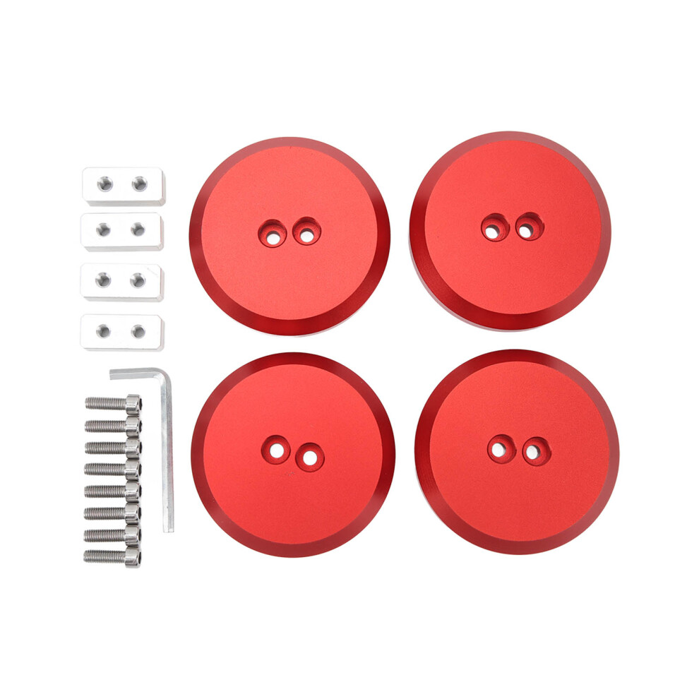 4Pcs Jack Pad Adapter Aluminum Floor Jack Pad Red 9121376840647
