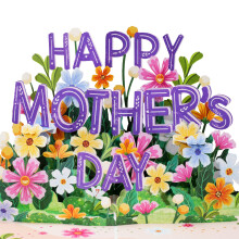 Pop Up Card for Mother's Day Gift 8' x 6'