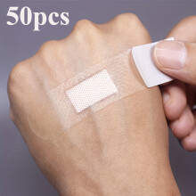 (50pcs) 50pcs/100pcs PE High Elasticity Transparent Bandage Set- Suitable Home Travel and Outdoor Sports
