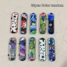 (Random, 20pcs) 20pcs Mini Finger Skateboards - Fun Desktop Relaxation Toys, Finger Chains, Suitable for Party Gifts, Nata Filler, Classroom Prizes