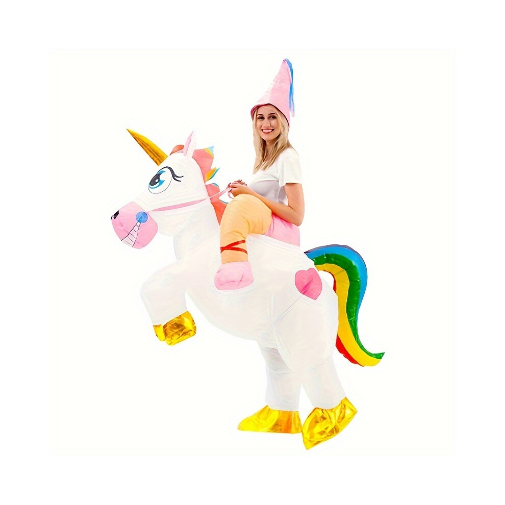Closkye (Fit Height?150-190Cm?) Colorful Inflatable Unicorn Costume For Cycling
