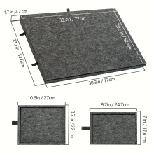 (Dark Gray, 76.99*51.99 cm) 6-in-1 Foldable Puzzle Table with 6 Drawers & Lid - Portable Felt Puzzle Board, Dark Gray Storage Organizer