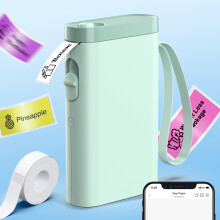 (Green) P21 Mini Label Maker Machine with Tape, Portable Wireless Label Printer, High-definition&no ink, Handheld Sticker Maker with Multiple Templates