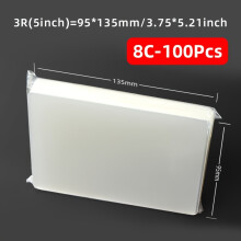 (100 sheets-3R 9.53*13.23cm 80mic) 100pcs of Transparent Plastic Laminating Film, 4 Sizes Available: A4/3R/4R/5R for Cards, Business Cards, Office Documents
