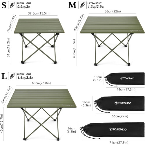 Folding Aluminum Foldable Camping Table for Outdoor Hiking Large Size 1