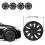 4pcs 18in Wheel Hub Cover Symmetrical Fully Wrap 8