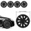 4pcs 18in Wheel Hub Cover Symmetrical Fully Wrap 8