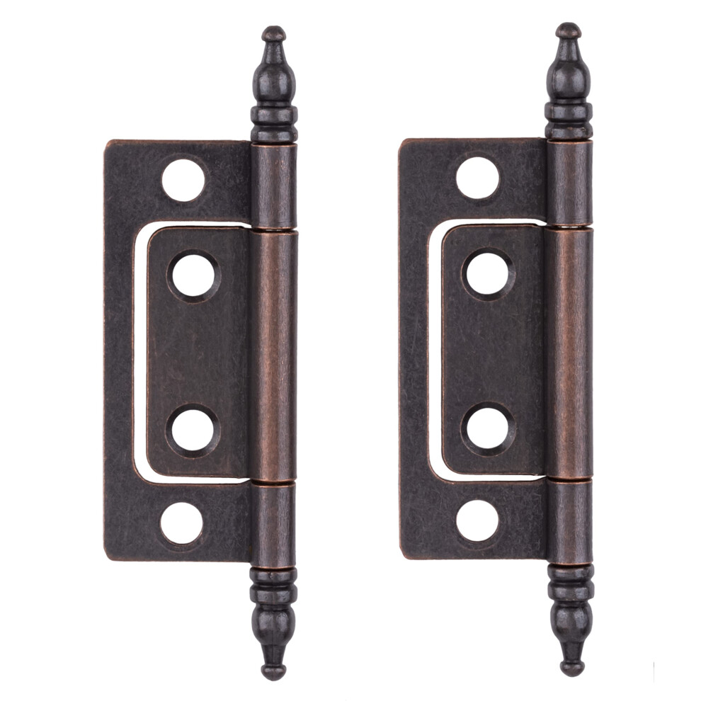20 Pack Antique Copper Non-Mortise Hinge For Cabinet Door Hinges Furniture Hardware 2' X 11/16' 6493810879012